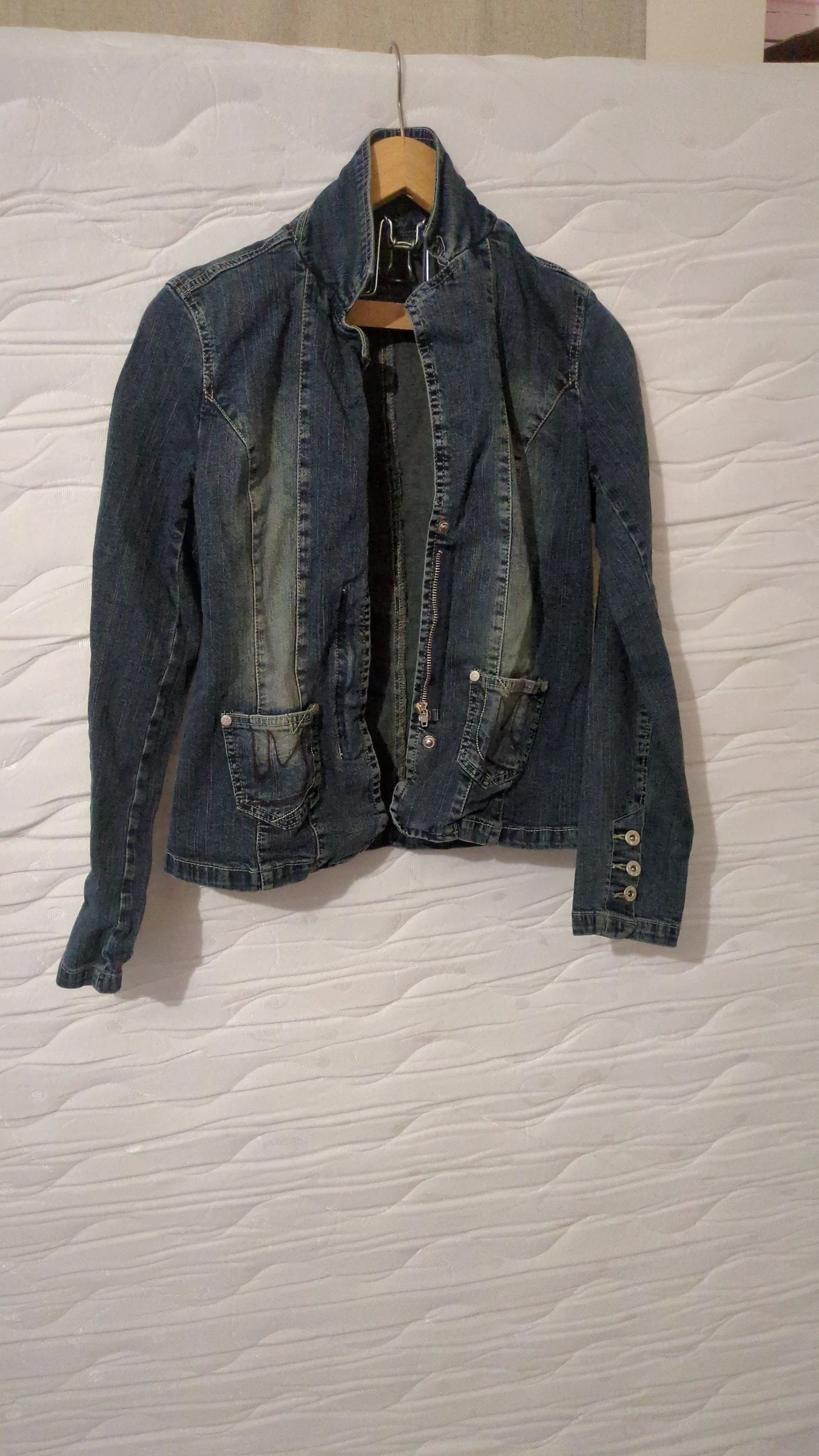 Veste en jeans femme taille 38 Pastille menthe